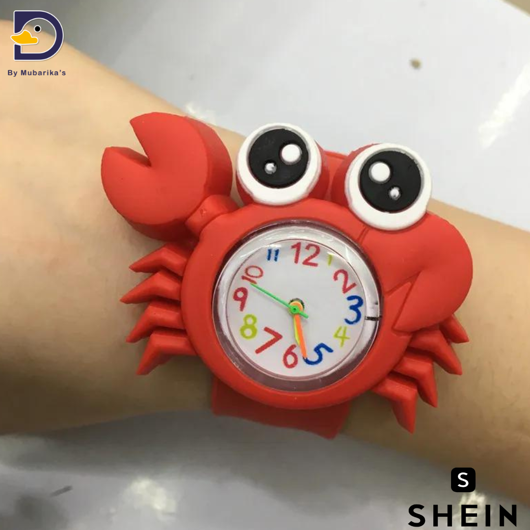 Cute Cartoon Ocean Animals Watch Under the Sea Turtle Crab Shark DIY Watch