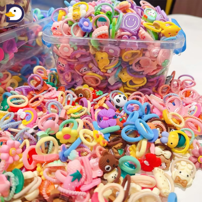 10Pc Children's rubber band Girl's rubber band High elastic durable hair accessories do not hurt hair small scrunchie