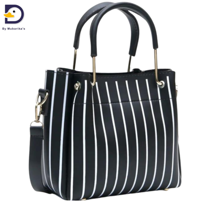 Women's Printed Leather Hand Bag Pair