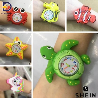 Cute Cartoon Ocean Animals Watch Under the Sea Turtle Crab Shark DIY Watch