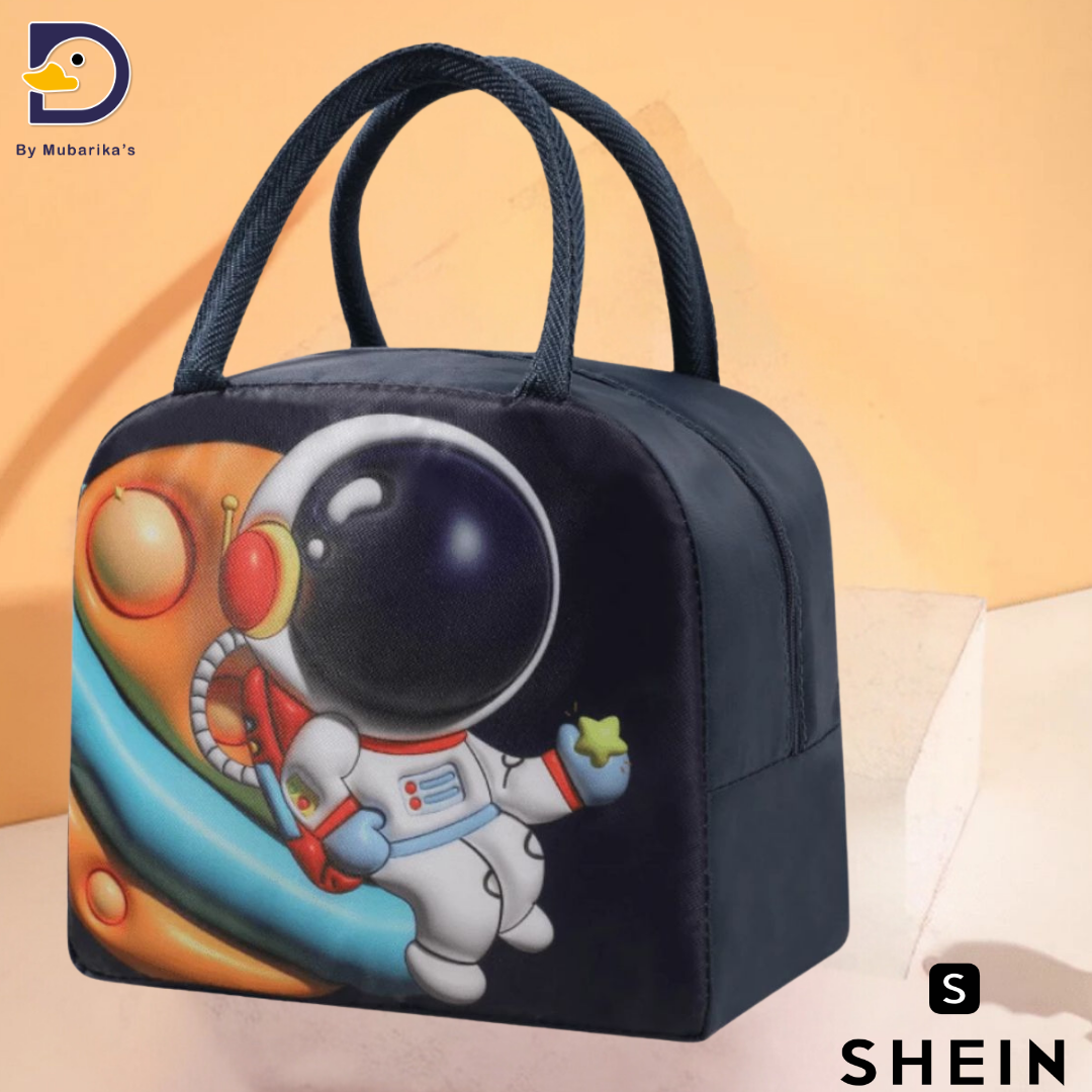 New Arrival Large Capacity 3d Visual Cartoon Design Outdoor Insulated Lunch Bag For Office Workers And Students, With Handles And Thick Aluminum Foil