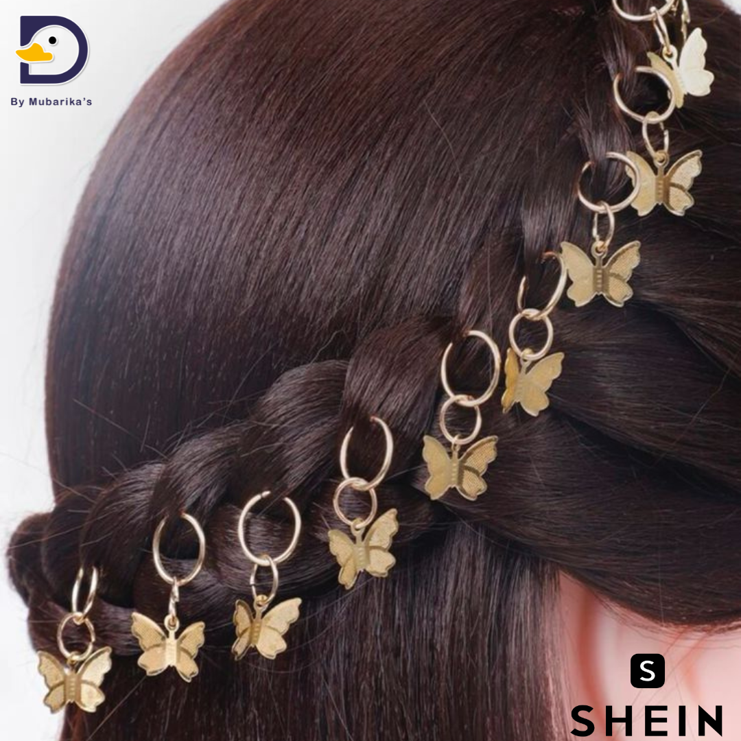 10pcs Butterfly Charm Fashion Hair Ring For Hair Decoration