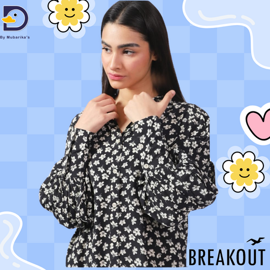 BREAKOUT BLACK N WHITE TOP