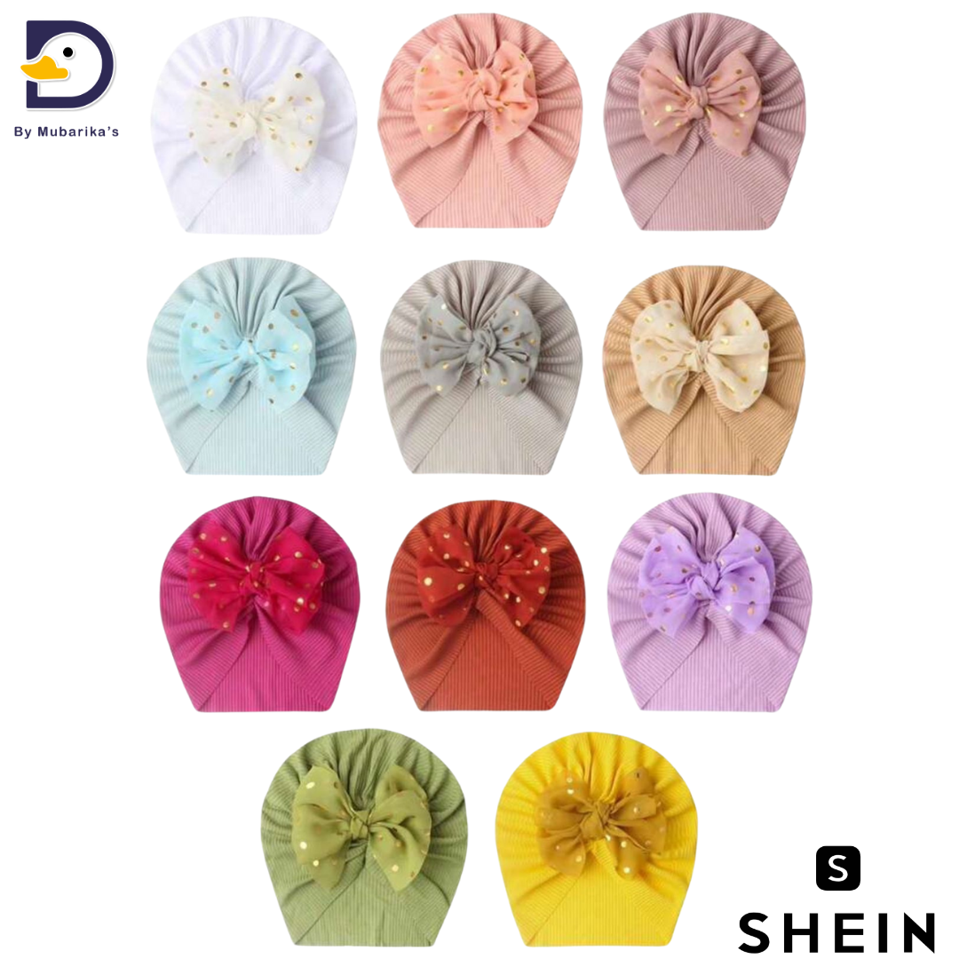 1 PC Thread Chiffon Bow Knot Baby Hat- Shein