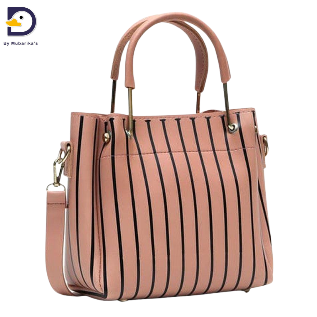 Women's Printed Leather Hand Bag Pair