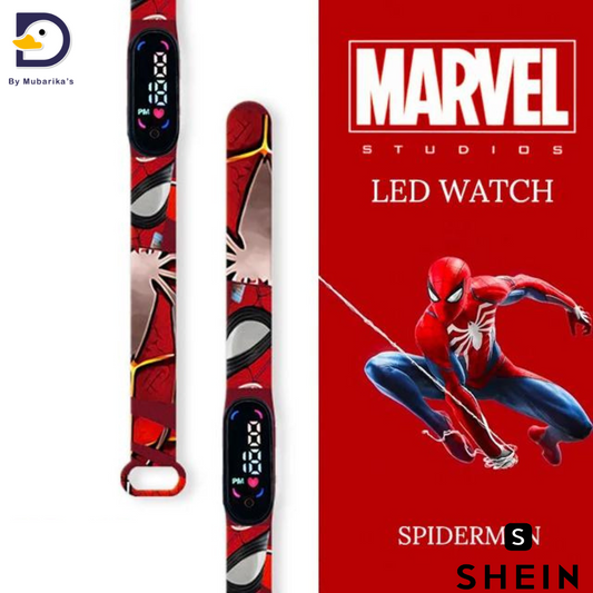 Spiderman Kid's Watches Men Sport Wristband Bracelet Waterproof Children Digital Watch Boys LED Clock