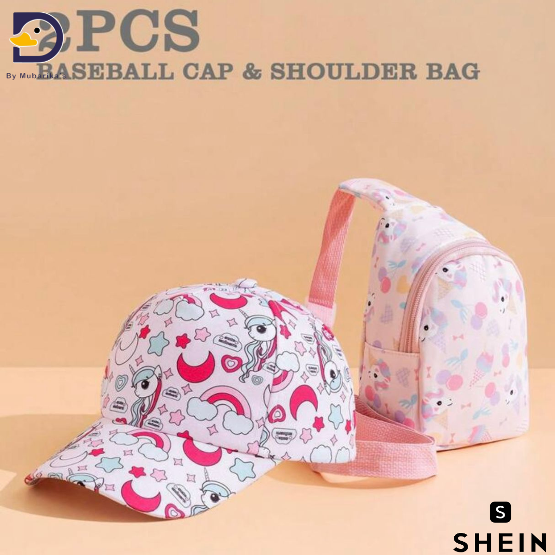 2pcs/Set Kids' Excavator Baseball Cap & Car Shape Backpack, Suitable For Boys' Outdoor Activities, Sun Protection, Traveling