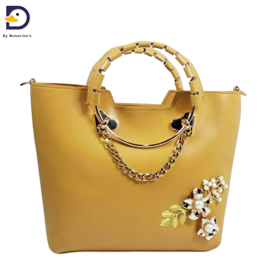 Women's PU Leather Plain Handbag