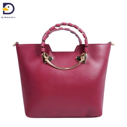 Women's PU Leather Plain Handbag