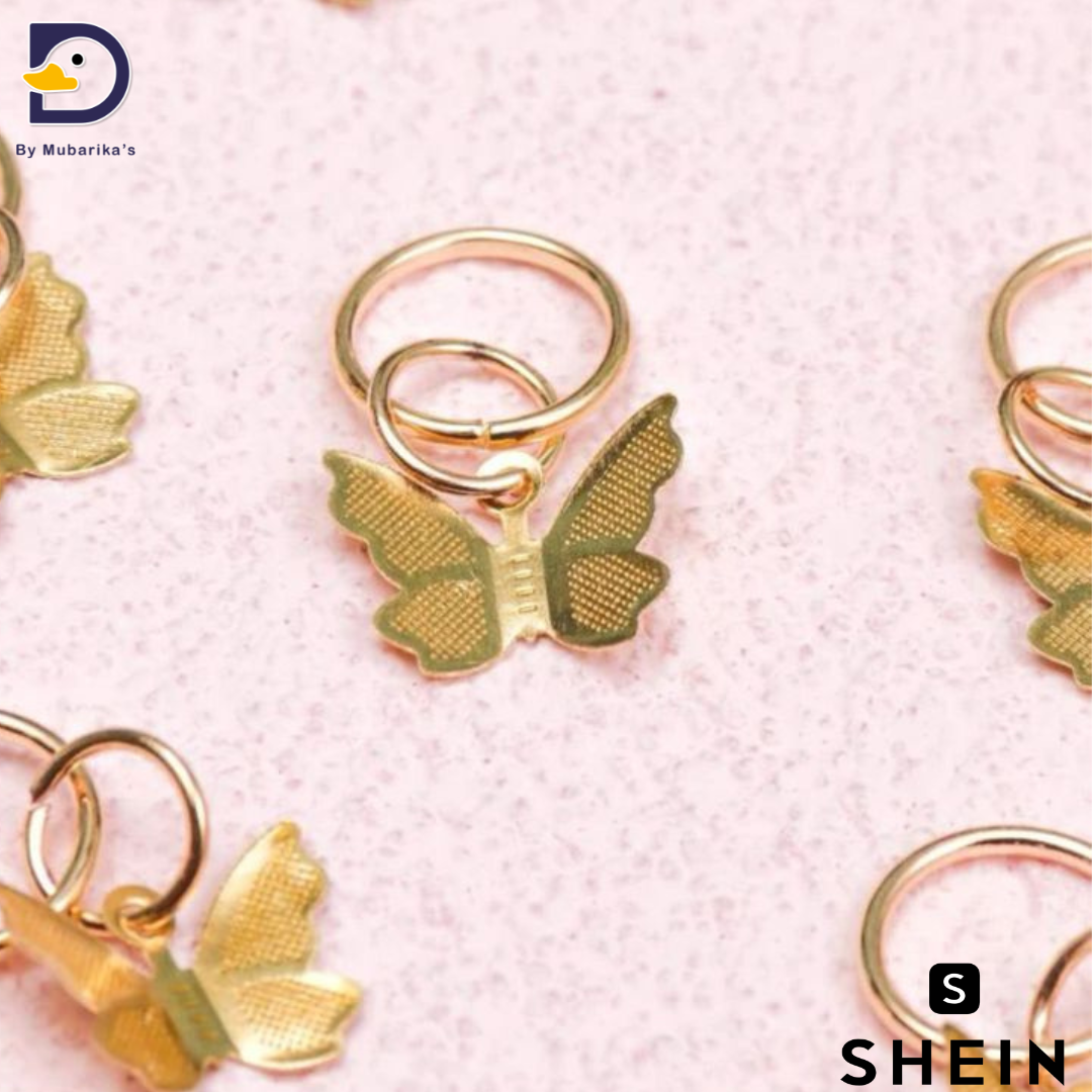 10pcs Butterfly Charm Fashion Hair Ring For Hair Decoration