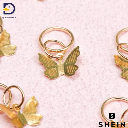 10pcs Butterfly Charm Fashion Hair Ring For Hair Decoration