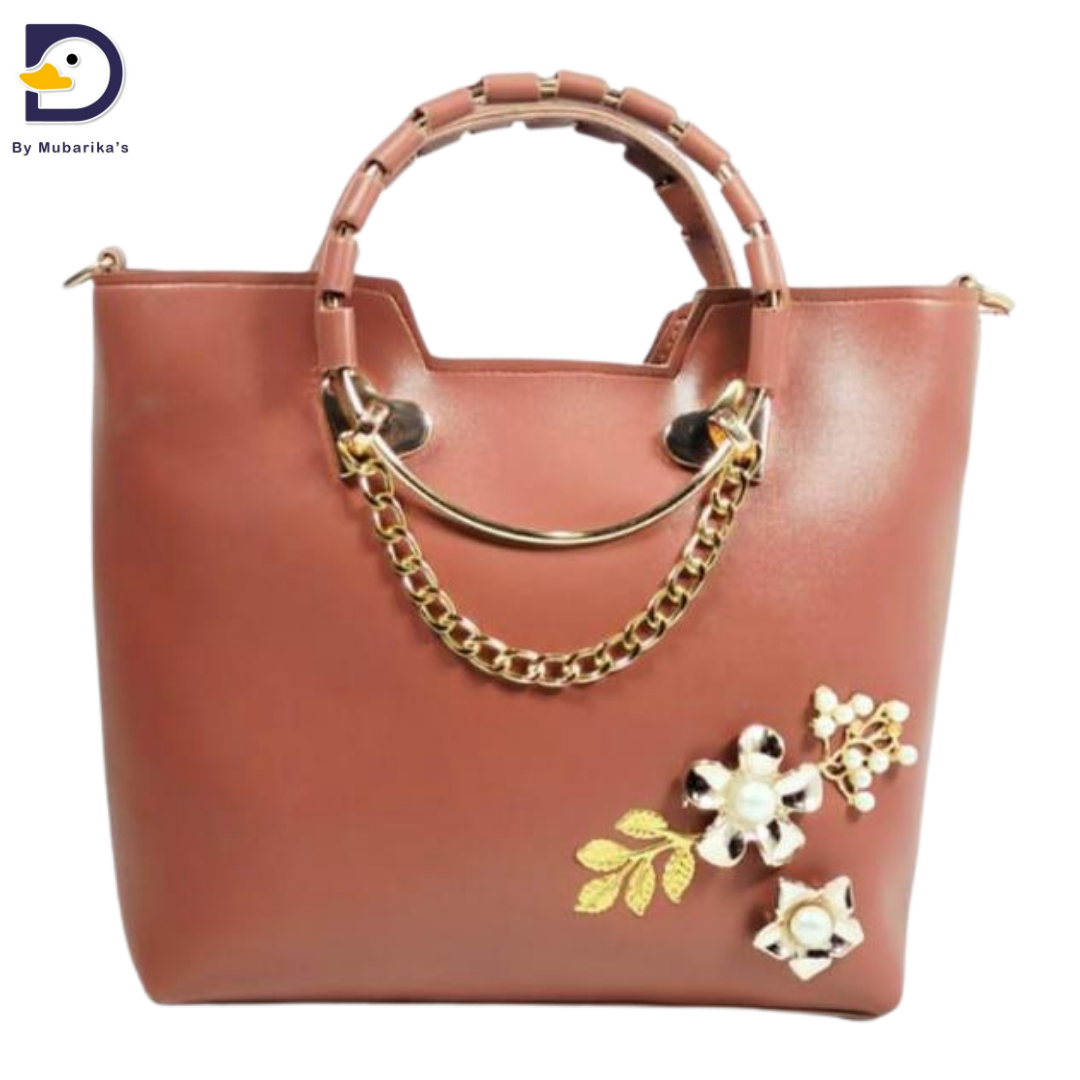 Women's PU Leather Plain Handbag