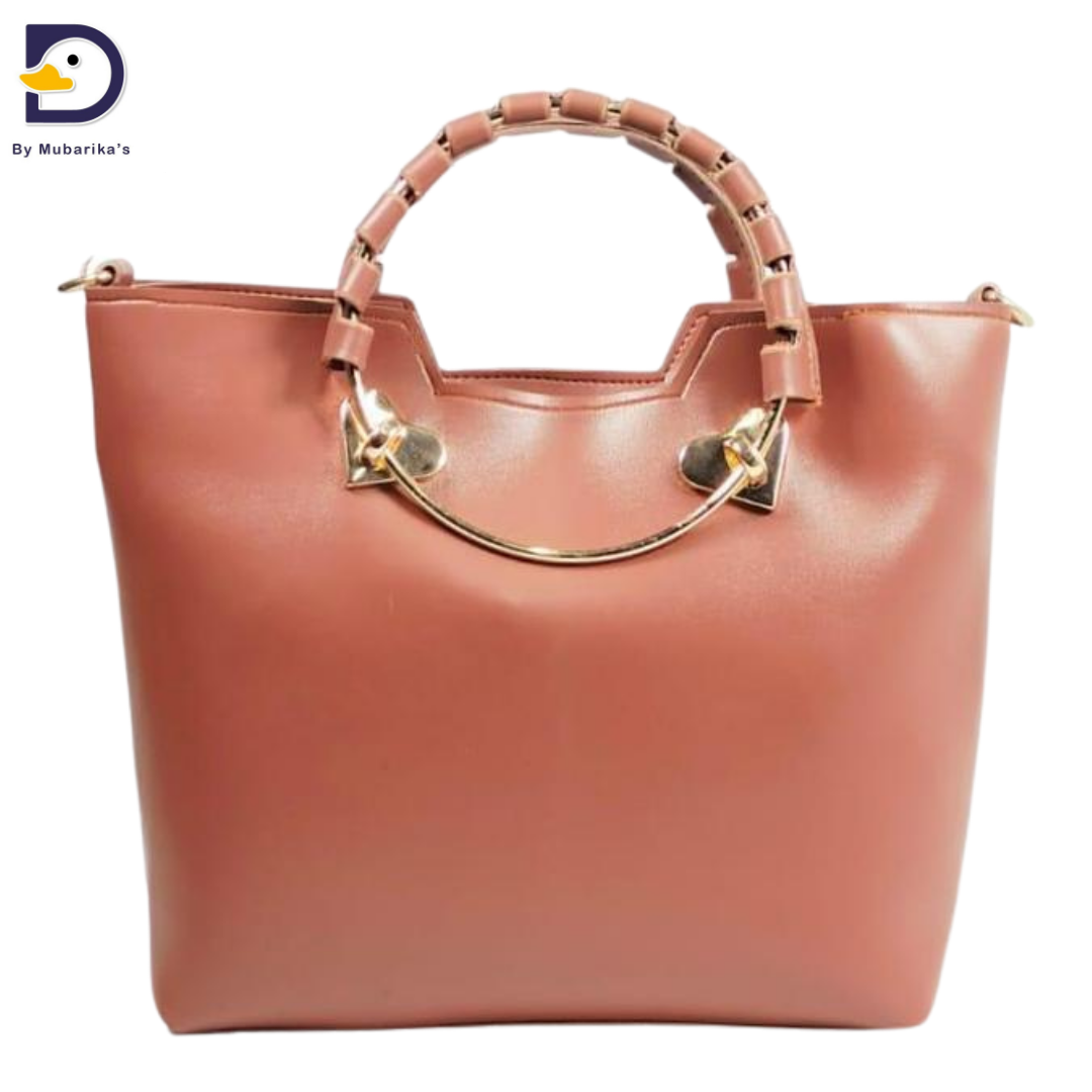 Women's PU Leather Plain Handbag