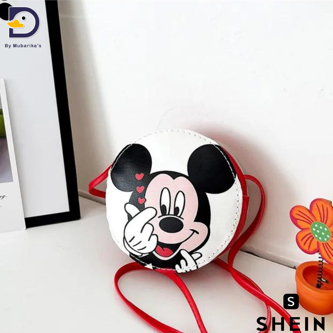 Mickey Mouse Children's Shoulder Bag Anime Small Round Bag