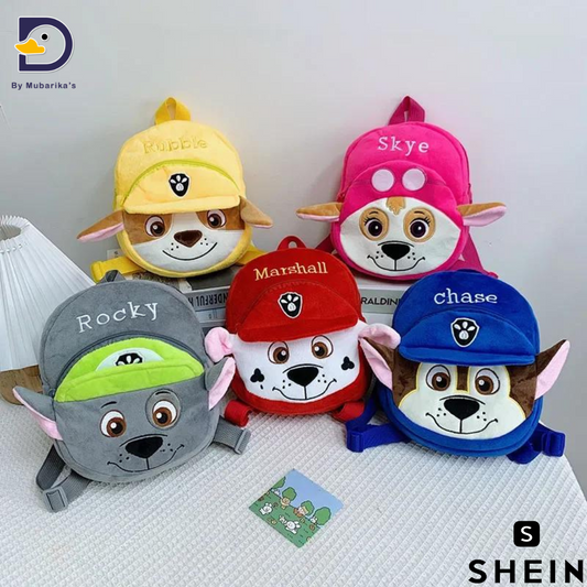 Paw Patrol Children's Plush Backpack Chase Skye Cartoon Puppy Dog Kindergarten School Bag Backpack for Kids Baby Boys Girls Gift