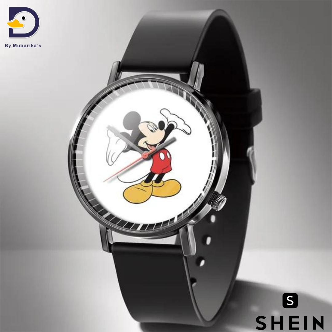 Disney Mickey Minnie Mouse Girl Boy Children's Kids Watch Women Cute Male Female Couple Wrist Watches Birthday Gifts