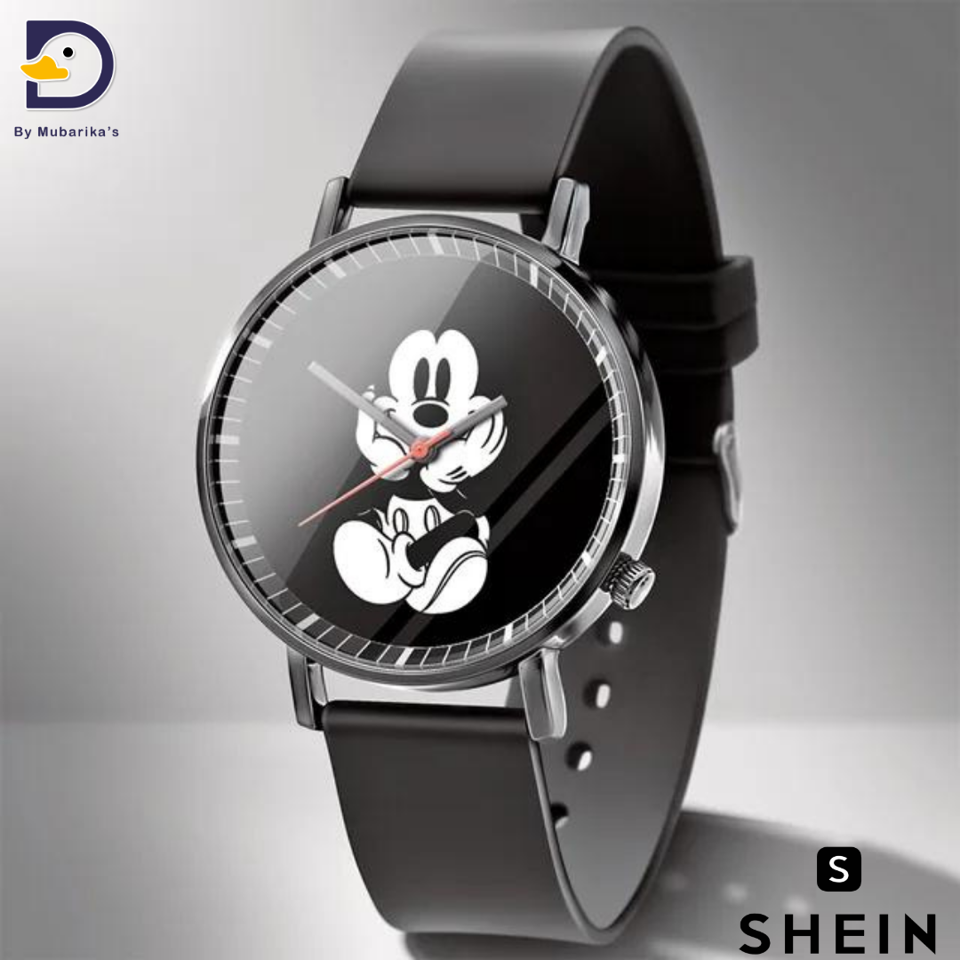 Disney Mickey Minnie Mouse Girl Boy Children's Kids Watch Women Cute Male Female Couple Wrist Watches Birthday Gifts