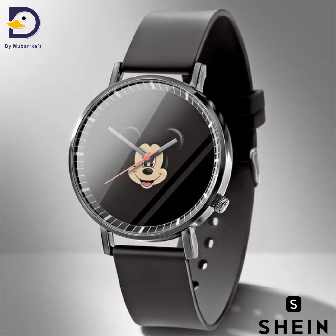 Disney Mickey Minnie Mouse Girl Boy Children's Kids Watch Women Cute Male Female Couple Wrist Watches Birthday Gifts