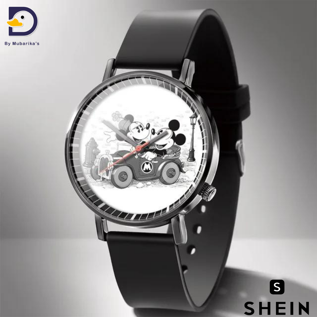 Disney Mickey Minnie Mouse Girl Boy Children's Kids Watch Women Cute Male Female Couple Wrist Watches Birthday Gifts