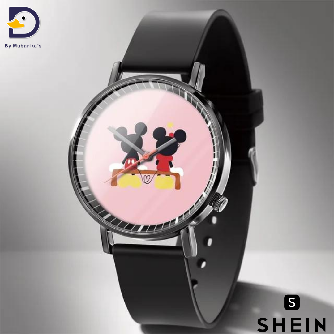 Disney Mickey Minnie Mouse Girl Boy Children's Kids Watch Women Cute Male Female Couple Wrist Watches Birthday Gifts