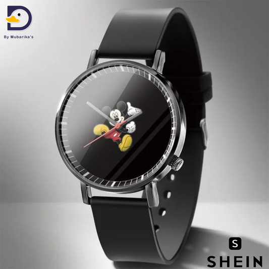 Disney Mickey Minnie Mouse Girl Boy Children's Kids Watch Women Cute Male Female Couple Wrist Watches Birthday Gifts