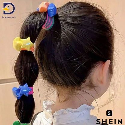 1 Set Of Cute Curly Hair Headbands, Spring Style Traceless Braided Hair Tool, Straight Telephone Line Headband, Elegant, Star Tied Hair Rings