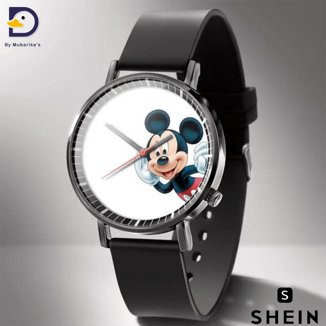 Disney Mickey Minnie Mouse Girl Boy Children's Kids Watch Women Cute Male Female Couple Wrist Watches Birthday Gifts