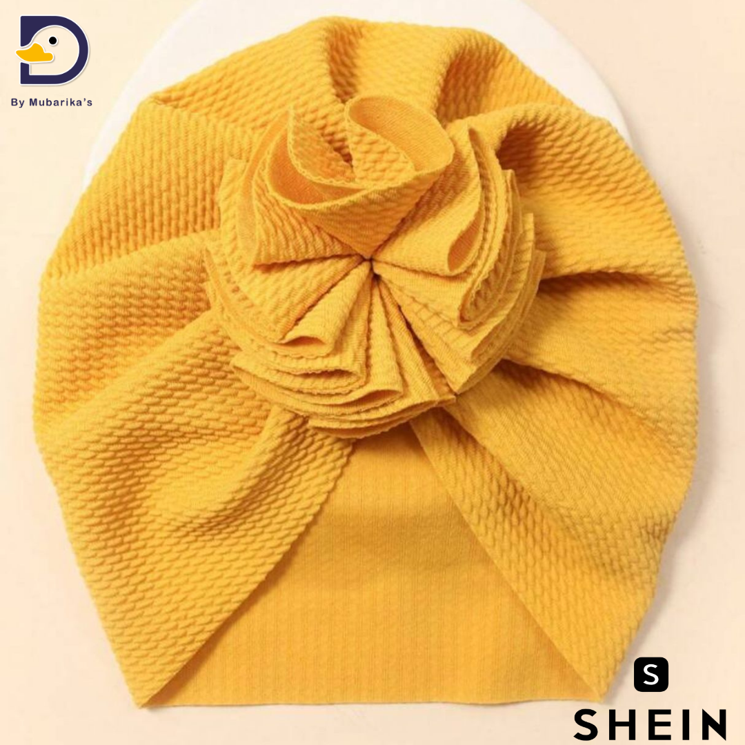 1pc  Yellow Flower Decorated Hat