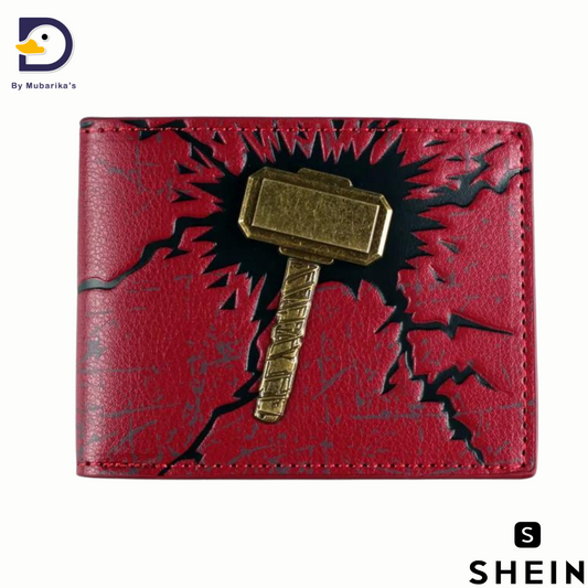 High Quality Double Fold  Wallet Fashion Wine Red  Shein