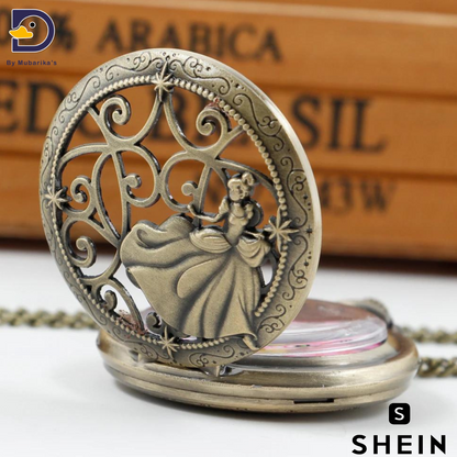 Fashion Quartz Pocket Watch For Women Friends Vintage Necklace Pendant Clock Birthday Girl Popular Exquisite Gift