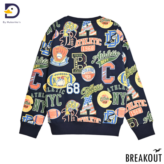 BOYS DROP SHOULDER PRINTED SWEATSHIRT