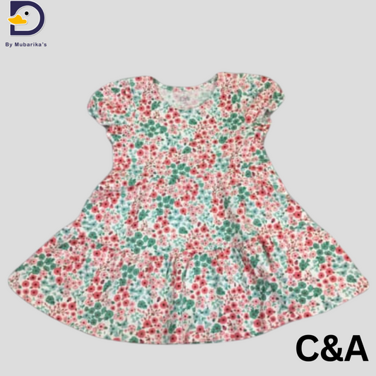 Girls Floral Frock C&A