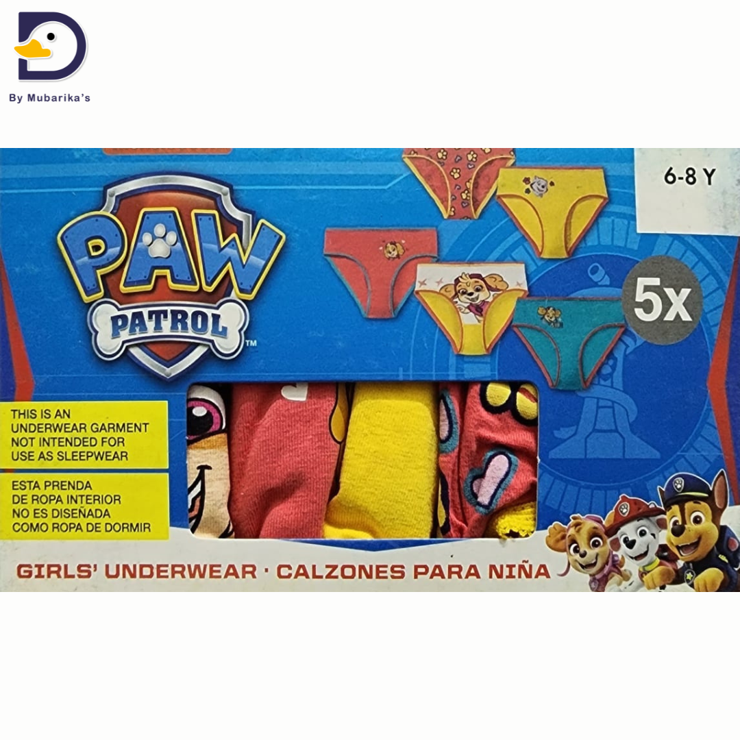 Pack of 5 Girls UnderWear - Paw Petrol