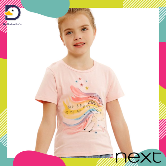 NEXT PINK BRIGHTEN UP MY DAY T-SHIRT